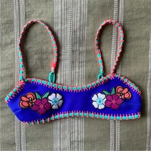 Floral Crochet Bikini Top